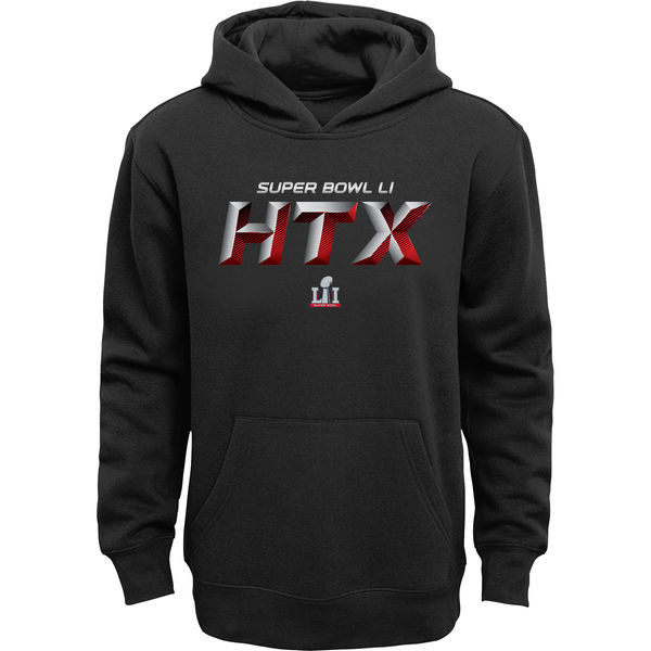 Super Bowl LI Youth HTX Pullover Hoodie - Black